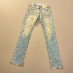 Novemb3r Drake Faded Straight  Skinny Jeans 28 denim spring Italy designer $230